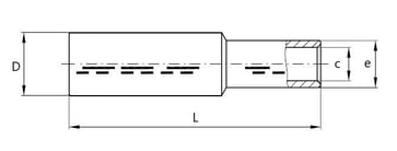 DIN 46235 Al/Cu-pressemuffe profil AKS120-95DIN-PR, 120/150mm² SM/SE + 95mm² 3406-186500