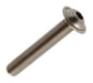 Button head with flange ISO 7380 stainless steel A2