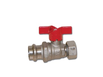 Pettinaroli ball valve with press fitting and end swivel 18 mm x ¾" P102/4R-618