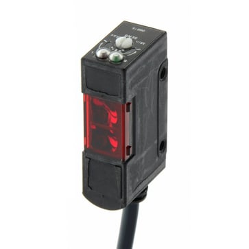 Fotoaftaster, diffus, 200 mm, DC, 3-leder, NPN, lodret, 2 m kabel E3S-AD61 130445