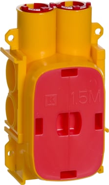 FUGA - embedding box - 1.5 module - 49 mm deep yellow 504D0230