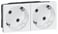 Mosaic outlet Schuko 2x2pol with earth 16A 4M white 278252L miniature