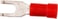 Isol. gaffelkabelsko A1543GB, 0,5-1,5mm², M4, bøjet, Rød 7278-282700 miniature