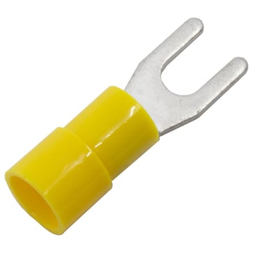 ABIKO Pre-insulated fork terminal KA4643G-PB, 4-6mm², M4, Yellow 7298-003302