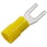 ABIKO Pre-insulated fork terminal KA4643G-PB, 4-6mm², M4, Yellow 7298-003302 miniature