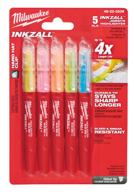 Marker highlighter INKZALL farvede pk a 5 stk 48223206