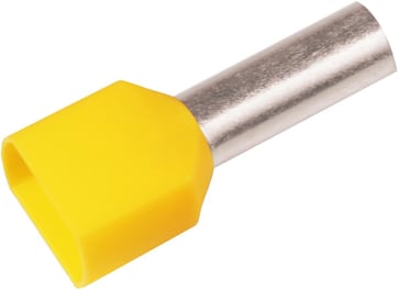 Pre-insulatedTWIN end terminal A6-18ET2, 2x6mm² L18, Yellow 7287-011100