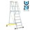 Mobile platform ladder, folding 6 steps 1,60 m 41203 miniature