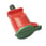 Forlængerled F8 med jord prof, rød/grøn 443101 miniature