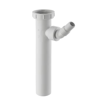 Geberit straight connector with union nut, with angled hose connector 152.242.11.1
