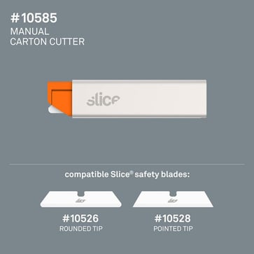 Slice Kartonkniv med metalkappe 10585 inklusiv blad 10526 5810585