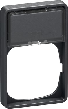 LK FUGA Baseline 50 1,5 modul ramme med tekstfelt, koksgrå 500D8818