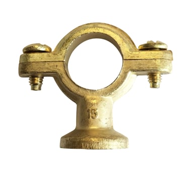 Pipe carrier brass with wall flange 15 mm 50-042835015
