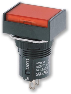 Pushbutton, oplyst, firkantet, IP65, grøn til LED kun A165L-AGY 160045