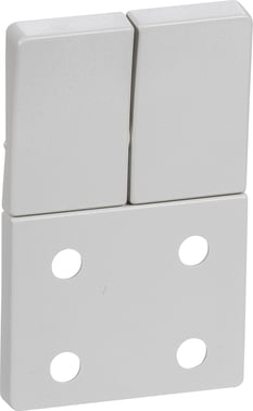 FUGA tangent/afdækning for dobbelt stikkontakt med afbryder 2-pol, lysegrå 530D5916
