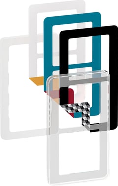 LK FUGA CHOICE designramme inkl  6 farvevalg 2 modul, transparent 560D8520