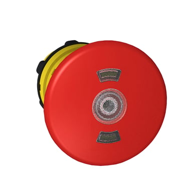 Harmony nødstopshoved i plast for LED med Ø40 mm paddehoved i rød farve og træk for at frigøre ZB5AT8643M