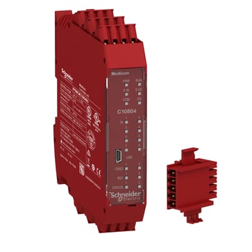 Safety Controller CPU spring term. combined with backplane expansion connector XPSMCMC10804BG