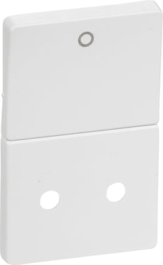 FUGA tangent/afdækning for stikkontakt med 2-pol afbryder, hvid 530D6919
