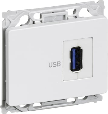 LK OPUS 66 USB-udtag passivt, 1 modul, hvid 508N6452