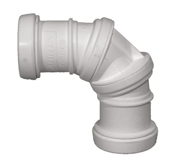 Bend swivel white 40 mm 2 sockets 186194-340