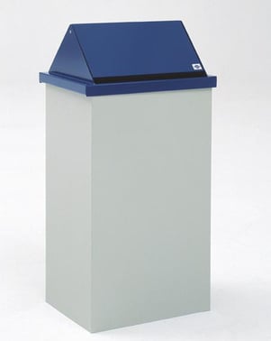 Blika waste bin AB-93 with swing top RAL 7035/5017 132A0003