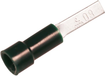 Isol. flad stiftkabelsko A0825SFK, 0,25-0,75mm², kort, Grøn 7278-082600