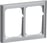 FUGA ramme Softline 63 1,5 modul vandret dobbelt, stålmetallic 500D7215 miniature