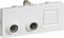 LK FUGA Antenneudtag TV/R slutdåse + RJ45, type TD301, Class A+, 2 modul, hvid 508D6301 miniature