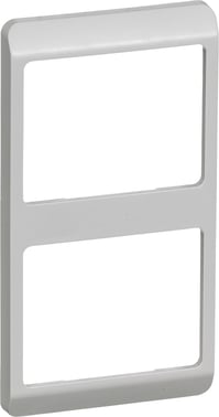 Frame for 2 units, vertical, light grey 500N5402
