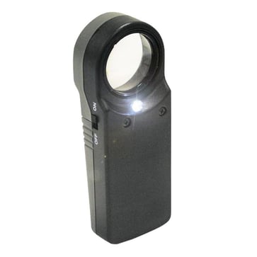 Handheld magnifier 10X Lens Ø26 mm LED light source 15405010