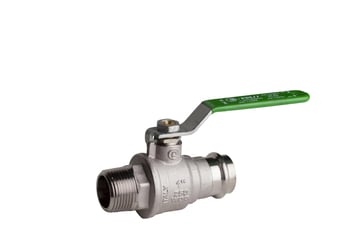 Heavyduty fullway ball valve with press fittings ends, press x male, 22mmx3/4 P100/1-622