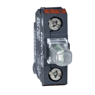 white light block for head Ø22 integral LED 48..120 V - screw clamp terminals ZALVG1