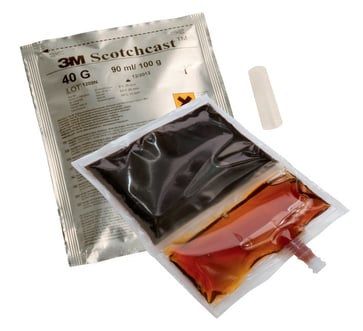 3M™ Scotchcast™ 40 str A 100 gram Polyuretan 2 komponent støbemasse, semifleksibel, sort 7000035345