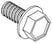 Thread forming hex flange head screw, DIN7500 form D 2012-0816 miniature