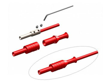 Safety plug 1063, red, fem Max 2,5mm2 5706445320370