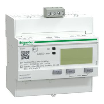 Acti9 3 faset Kilowatt-time måler til montering på DIN skinne, 3P+N 400V til LVCT´ere med BACnet kommunikation. A9MEM3465