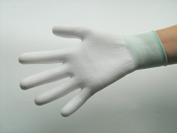 ESD Gloves 450 Palm Fit with PU White size L 450-L