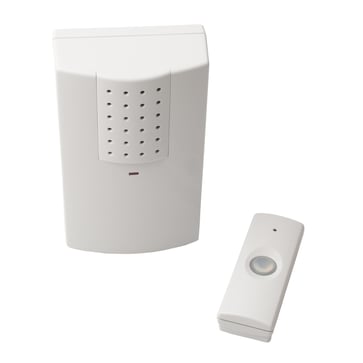 Doorbell kit wireless 1 push button, Lissabon, white 26-577-1