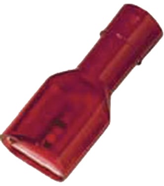 Fuld isoleret spademuffe rød 6,3x0,8  0,5-1mm² ICIQ168FHVI