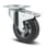 Tente Drejeligt hjul m/ bremse, sort elastisk gummi, Ø160 mm, 350 kg, DIN-kugleje, med plade Byggehøjde: 200 mm. Driftstemperatur:  -20°/+85° 113477183 miniature