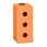 Harmony tom trykknapkasse i orange metal med 3 x Ø22 mm huller for trykknapper og  x M20 forskruninger 175 x 80 x 77 mm XAPO3503 miniature