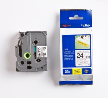 Tape Brother sort/klar TZE S151 24 mm TZES151