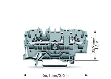 Basisklemme 2L 2,5MM2 grå 2002-1661 2002-1661