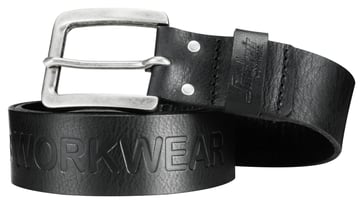 Leather belt black 130 CM 90340400008