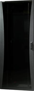 Glass door, 42U, width 800, NEXT STEP, black 40115S