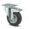 Tente Drejeligt hjul m/ bremse, stålfælg, sort massiv gummi, ESD, Ø100 mm, 70 kg, rulleleje, med plade Byggehøjde: 128 mm. Driftstemperatur:  -20°/+60° 113477002A miniature