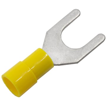 ABIKO Pre-insulated fork terminal KA4685G-PB, 4-6mm², M8, Yellow 7298-003602