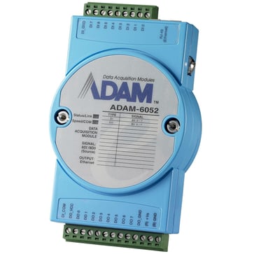 16-ch Source-type Isolated Digital I/O Modbus TCP Module, ADAM-6052 110-84-036