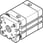 Festo Kompaktcylinder ADNGF-40-40-PPS-A 574036 miniature
